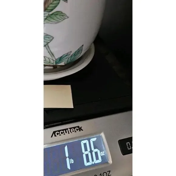 Magnolia Ceramic Flower Pot & Drip Tray | 5" Diameter | No Chips/Cracks - Picture 9 of 9